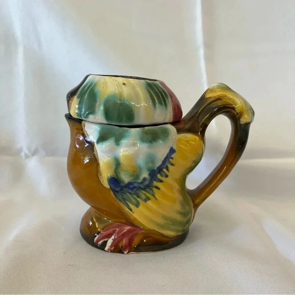 Vintage Japanese Stacking Rooster Tea Set Majolica - Picture 3 of 9